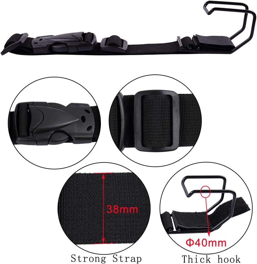 Luggage Hook Strap, J Hook for Add A Bag Luggage Travel Essential | Multi Adjustment Bag Strap Hook Heavy Duty, Free Hands Travel Belt for Carry On, Flight Attendant Accessories