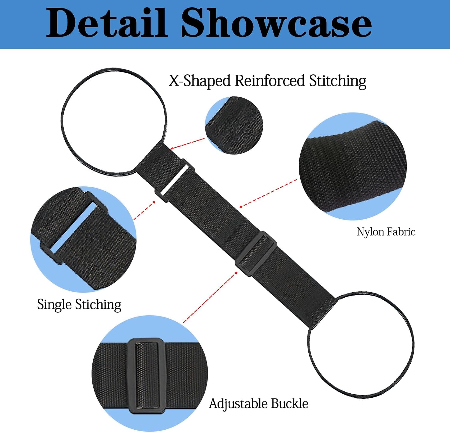 6PCS Multi Use Strong Adjustable Luggage Connector Straps, Add a Bag Easy to Travel Suitcase Elastic Strap Belt for Secure Stacking, Hands-Free Travel & Bag Attachment (Black)