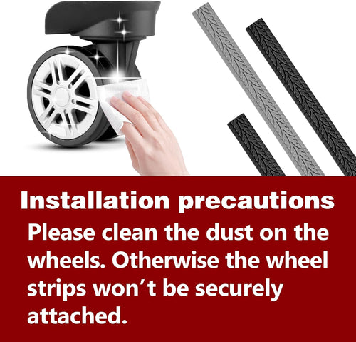 10 Pcs Luggage Wheels Covers Silicone, Suitcase Wheel Covers, Cuttable Silicone Luggage Wheel Protector, Silent Noise Reduction Shock for Spinner Wheel Suitcases or Office Chair Caster Black Px