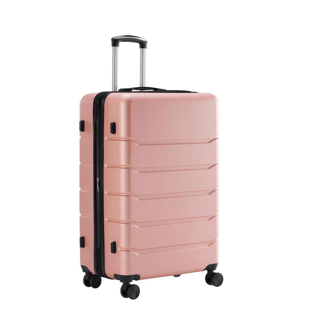 20 Inch Carry On Luggage, Suitcase with Spinner Wheels | Expandable, ABS Hard Shell, Lightweight, Rolling, Smooth, TSA Lock, Business Trips, Short Vacations, Pale Pink
